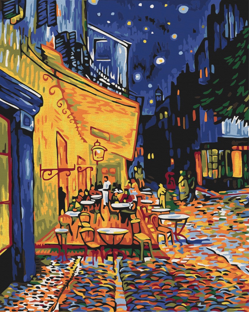 Afbeeldingen op nummer Nachtcafé in Arles. Van Gogh
