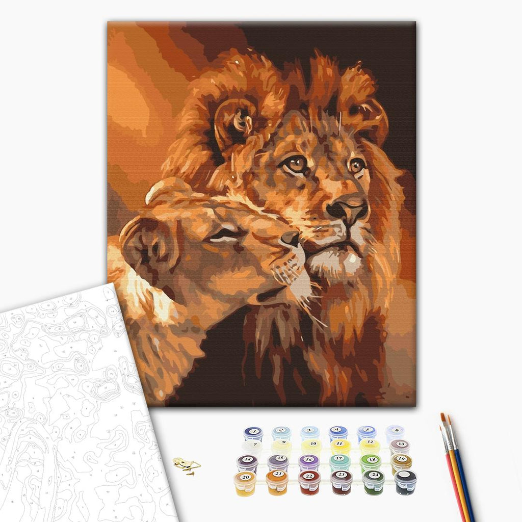 Afbeeldingen op nummer Leeuwenliefde