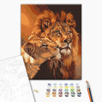 Afbeeldingen op nummer Leeuwenliefde