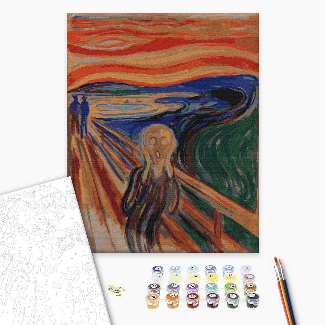Afbeeldingen op nummer De schreeuw. Edvard Munch