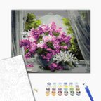 Afbeeldingen op nummer Seringen op het raam