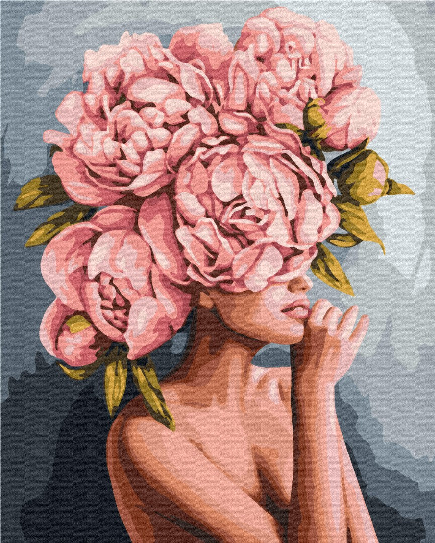 Afbeeldingen op nummer Een vleugje pioenen