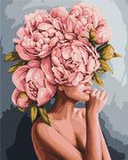 Afbeeldingen op nummer Een vleugje pioenen