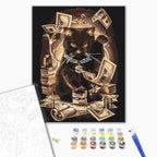 Afbeeldingen op nummer Geld kat