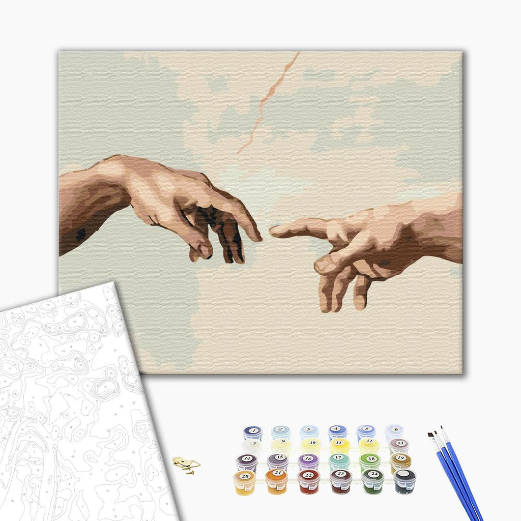 Afbeeldingen op nummer De schepping van Adam