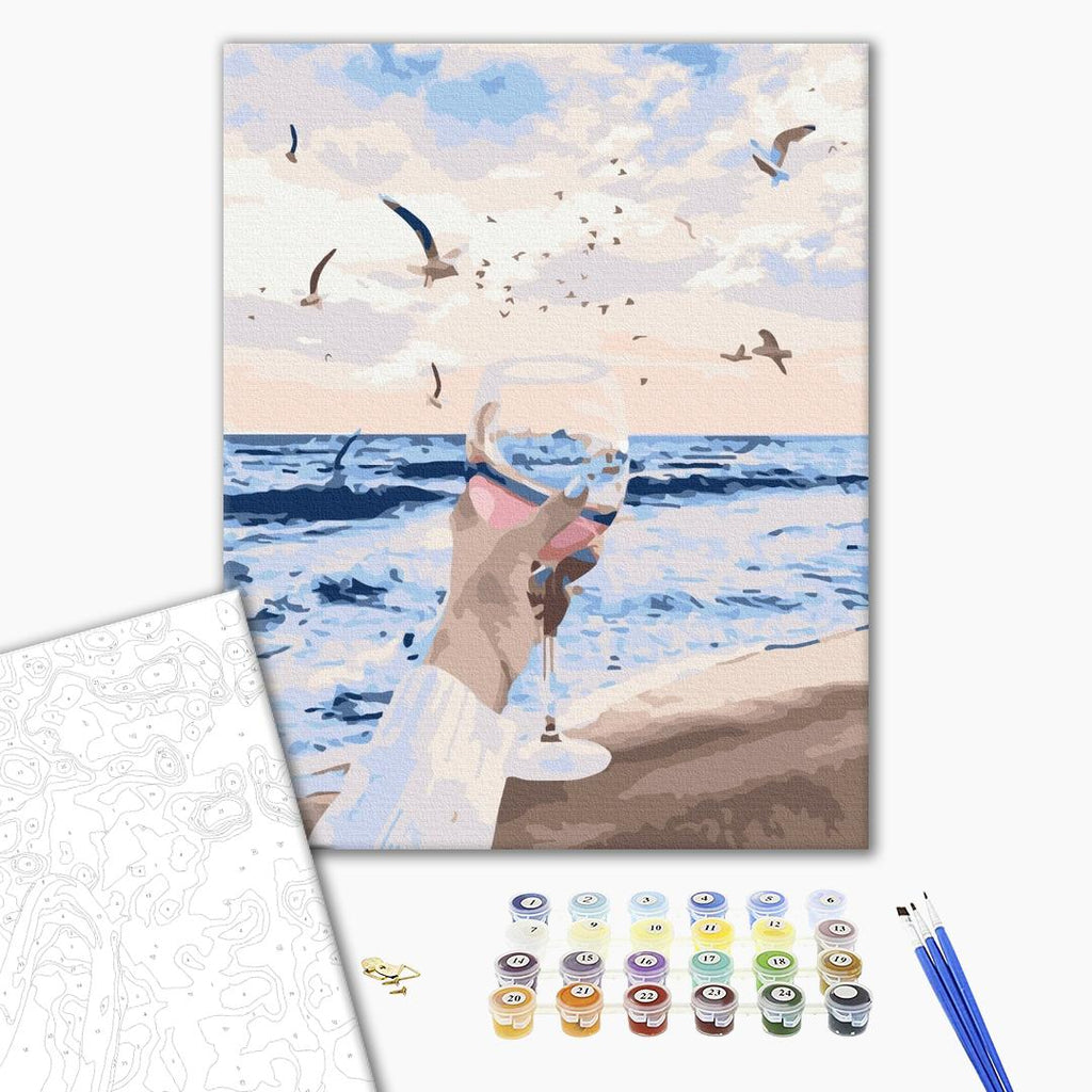 Afbeeldingen op nummer De zee in een glas