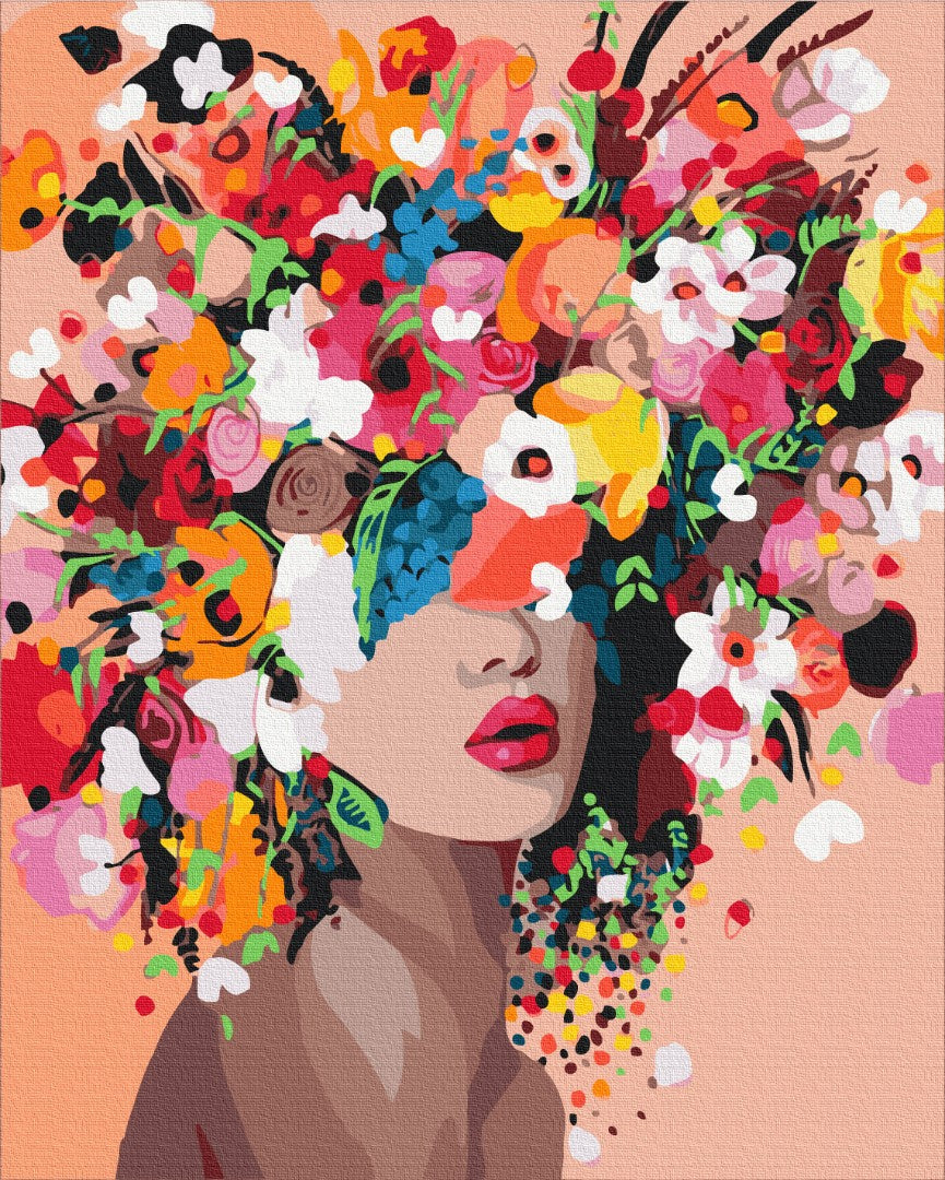 Afbeeldingen op nummer Bloemen nimf