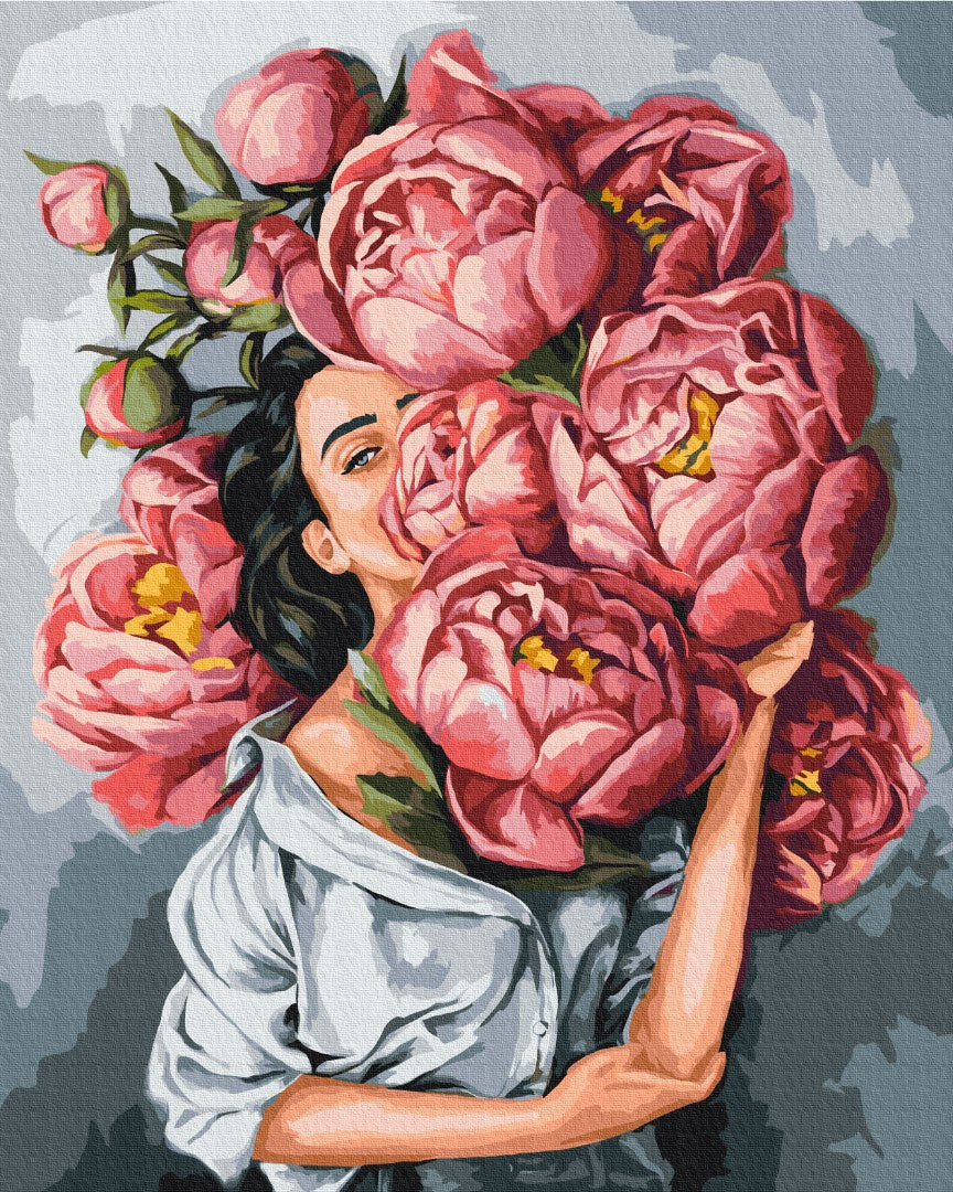 Afbeeldingen op nummer In een wolk van pioenen©Mykhailyshyna Daria