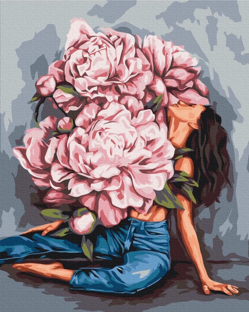 Afbeeldingen op nummer Draaikolk van pioenen @Daria Mikhailishina