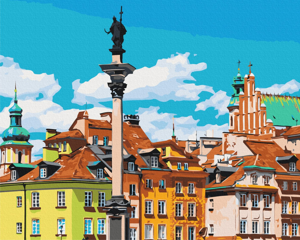 Afbeeldingen op nummer Kasteelplein. Warschau