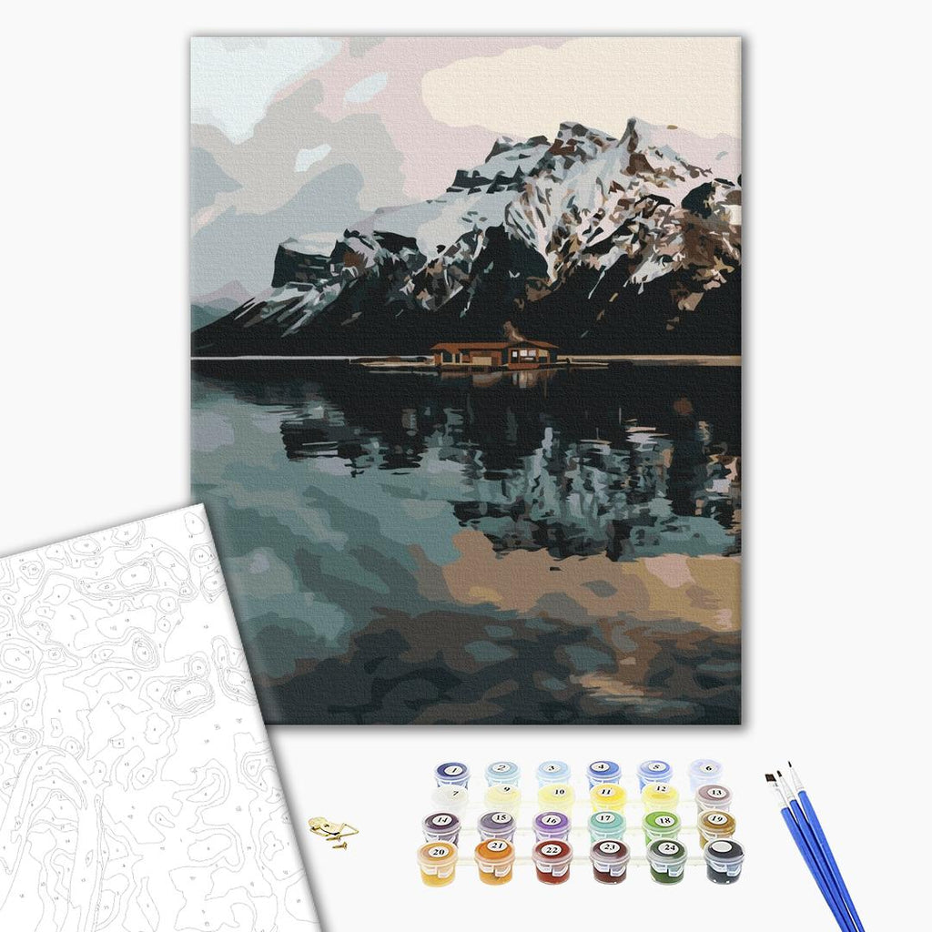 Afbeeldingen op nummer Huis in de bergen